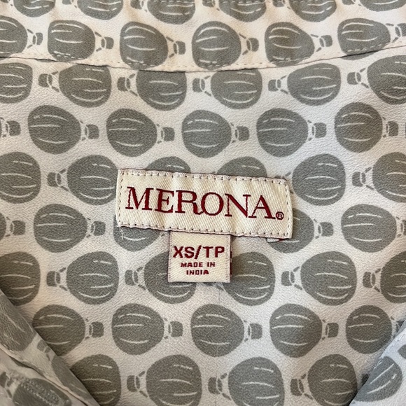 Merona Gray & White Button Down Dress Shirt - XS - Picture 7 of 9